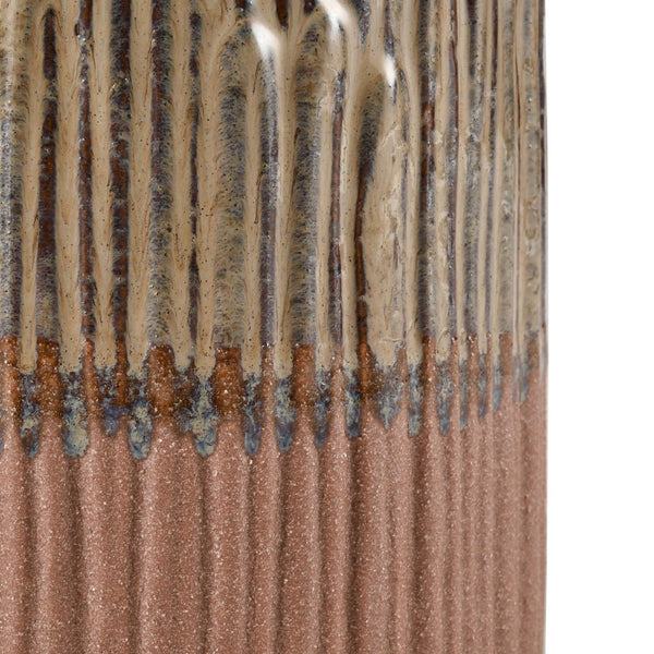 Atlas Cooper Artisan Candleholder – Unique Ceramic Design with Metallic Glaze for Modern Home Decor Accents AC11199-01