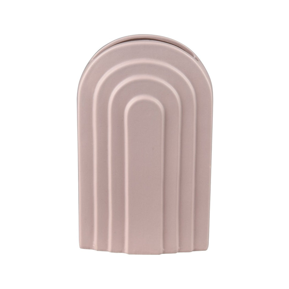 Atlas Corin Vase - Sculptural Earthenware Design with Elegant Light-Pink Matte Finish for Modern Spaces Large AC11204-01