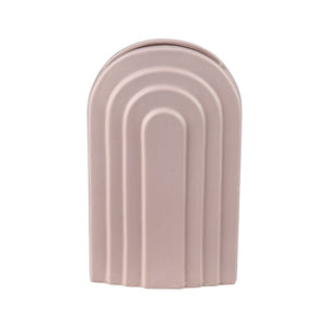 Atlas Corin Vase - Sculptural Earthenware Design with Elegant Light-Pink Matte Finish for Modern Spaces Large AC11204-01
