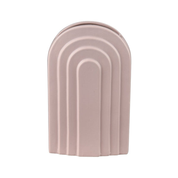 Atlas Corin Vase - Sculptural Earthenware Design with Elegant Light-Pink Matte Finish for Modern Spaces Large AC11204-01