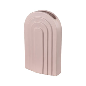 Atlas Corin Vase - Sculptural Earthenware Design with Elegant Light-Pink Matte Finish for Modern Spaces Large AC11204-01