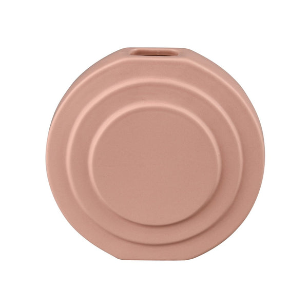 Atlas Corin Vase - Sculptural Earthenware Design with Elegant Light-Pink Matte Finish for Modern Spaces Small AC11206-01