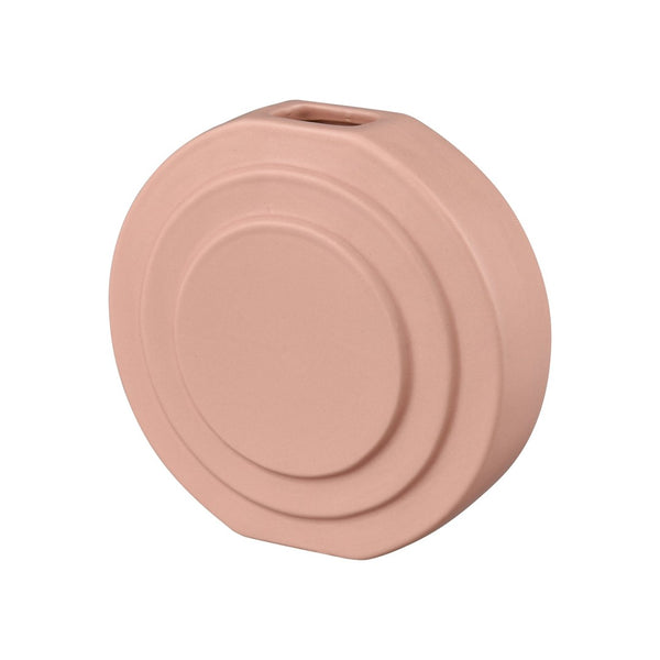 Atlas Corin Vase - Sculptural Earthenware Design with Elegant Light-Pink Matte Finish for Modern Spaces Small AC11206-01