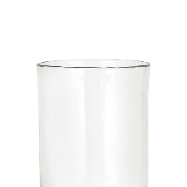 Atlas Corona Hurricane Glass Lantern - Elegant Brown Metal Base for Pillar Candles, Classic Home Decor AC11208-01