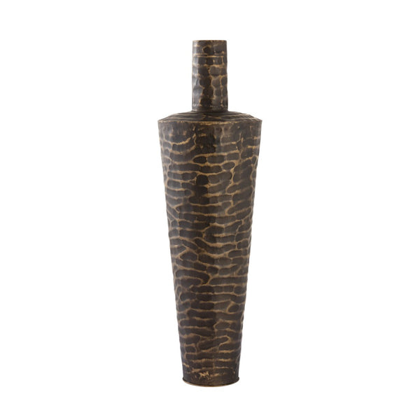 Atlas Council Vase - Striking Decorative Accent with Rippled Texture and Elegant Tapered Design for Any Space Large Bronze AC11210-01