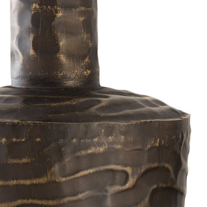 Atlas Council Vase - Striking Decorative Accent with Rippled Texture and Elegant Tapered Design for Any Space Extra Large Bronze AC11210-02