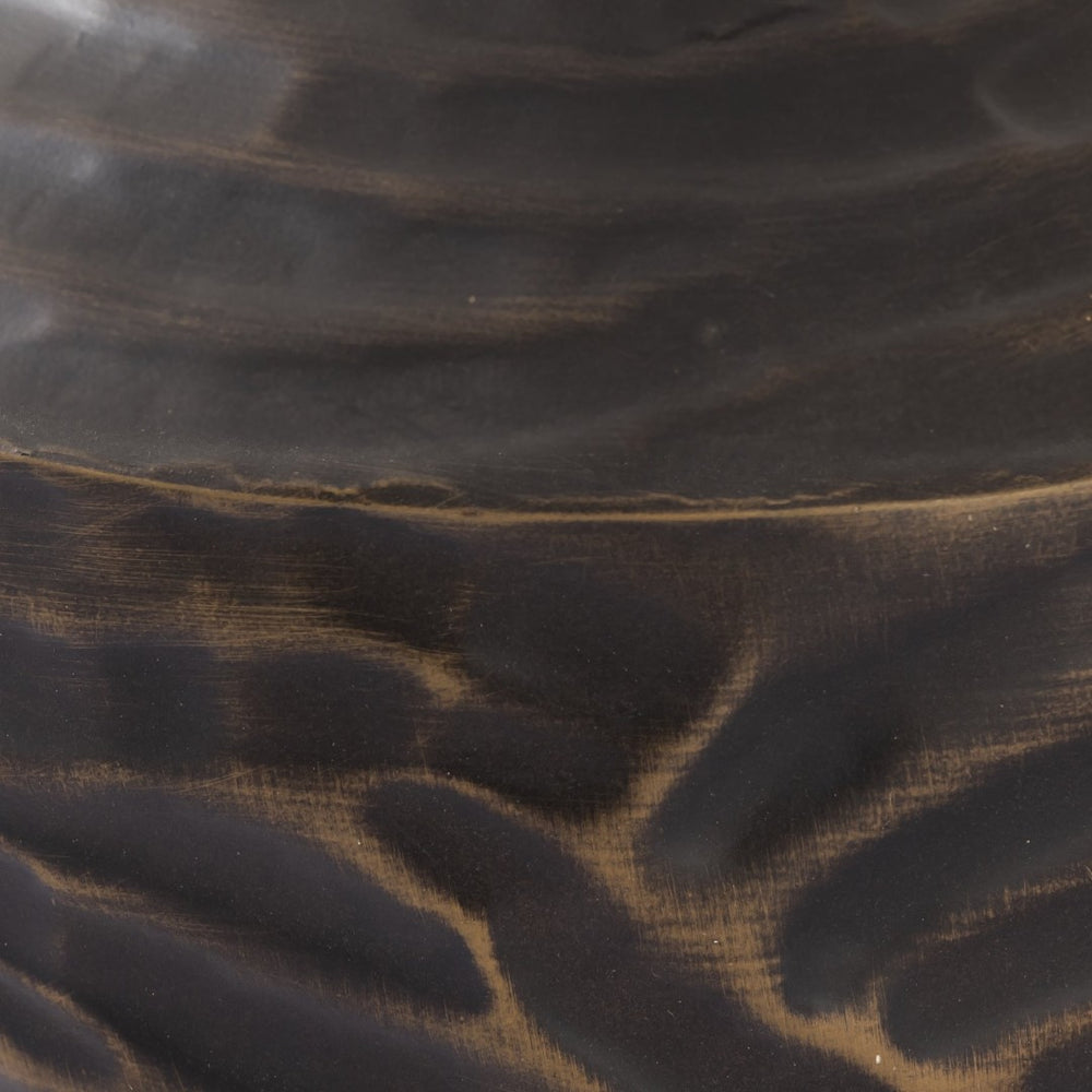 Atlas Council Vase - Striking Decorative Accent with Rippled Texture and Elegant Tapered Design for Any Space Small Bronze AC11212-01