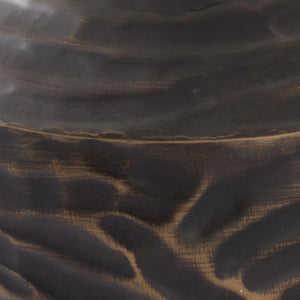 Atlas Council Vase - Striking Decorative Accent with Rippled Texture and Elegant Tapered Design for Any Space Small Bronze AC11212-01