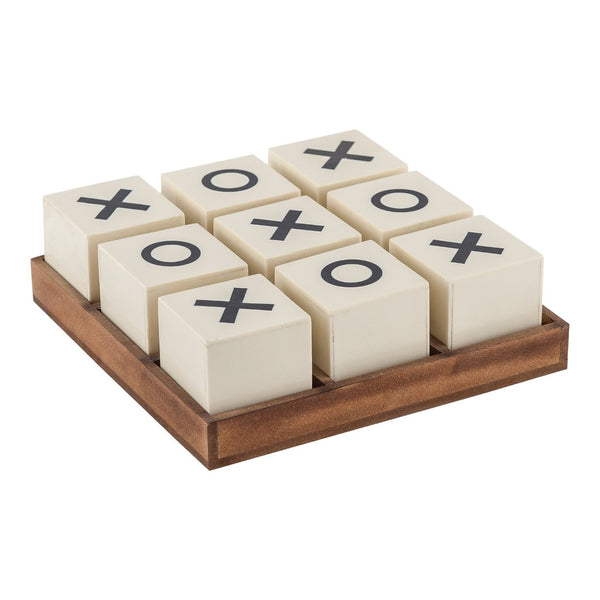 Atlas Crossnought Tic-Tac-Toe Game - Elegant Wood Design for Family Fun, Home Décor & Friendly Competition AC11214-01