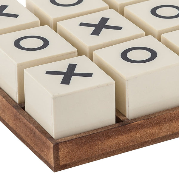 Atlas Crossnought Tic-Tac-Toe Game - Elegant Wood Design for Family Fun, Home Décor & Friendly Competition AC11214-01