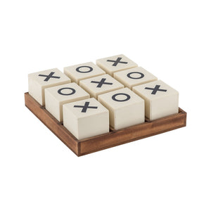 Atlas Crossnought Tic-Tac-Toe Game - Elegant Wood Design for Family Fun, Home Décor & Friendly Competition AC11214-01
