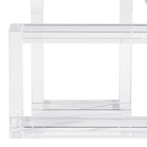 Atlas Cubic Crystal Candleholder Set of 2 - Elegant Geometric Design for Modern Home Decor Accents AC11215-01S