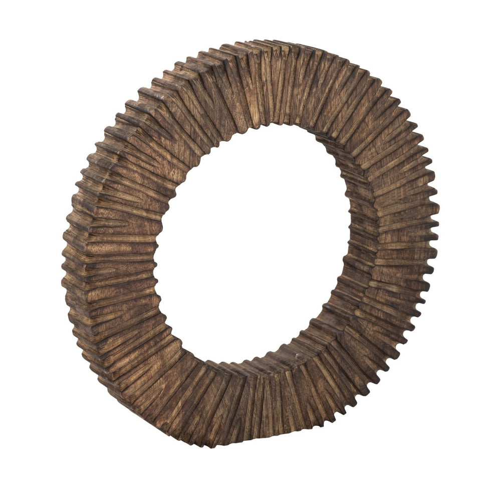 Atlas Curtis Decorative Walnut Sculpture - Tall Sunburst Design for Modern Rustic Home Decor & Styling AC11218-01
