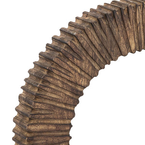 Atlas Curtis Decorative Walnut Sculpture - Tall Sunburst Design for Modern Rustic Home Decor & Styling AC11218-01