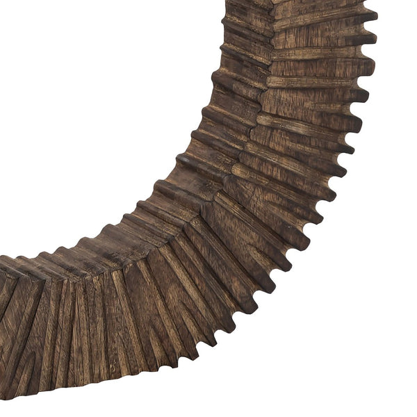 Atlas Curtis Decorative Walnut Sculpture - Tall Sunburst Design for Modern Rustic Home Decor & Styling AC11218-01