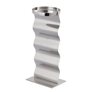 Atlas Curve Candleholder Trio - Elegant Polished Nickel Design for Modern Tabletop and Mantel Décor Set of 3 AC11219-01S