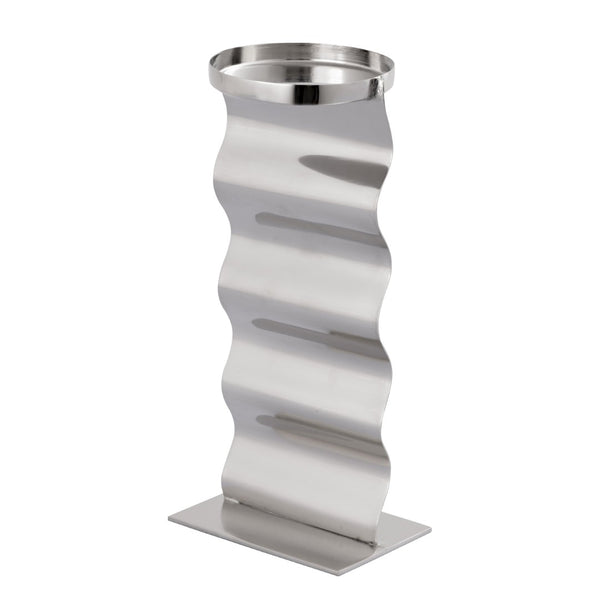 Atlas Curve Candleholder Trio - Elegant Polished Nickel Design for Modern Tabletop and Mantel Décor Set of 3 AC11219-01S