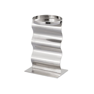 Atlas Curve Candleholder Trio - Elegant Polished Nickel Design for Modern Tabletop and Mantel Décor Set of 3 AC11219-01S