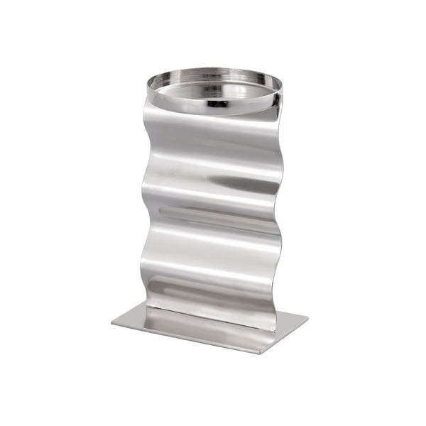 Atlas Curve Candleholder Trio - Elegant Polished Nickel Design for Modern Tabletop and Mantel Décor Set of 3 AC11219-01S