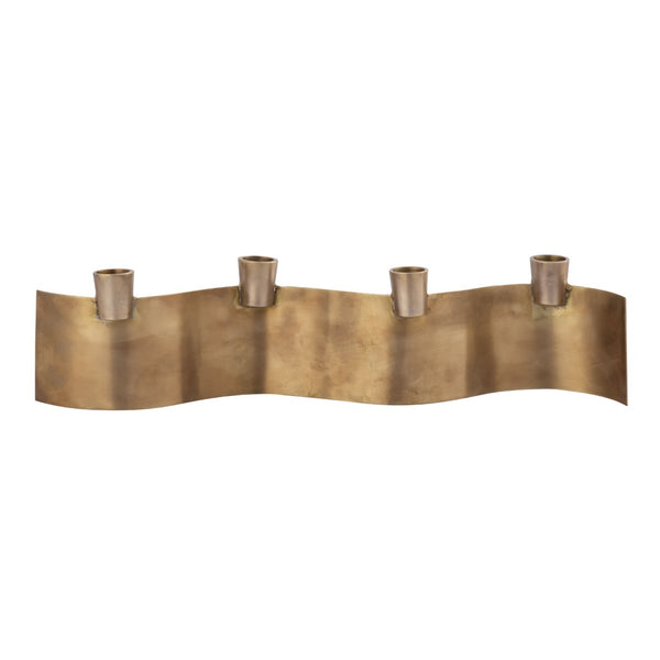 Atlas Curve Candleholder Trio - Elegant Polished Nickel Design for Modern Tabletop and Mantel Décor Curve Multi Candleholder AC11220-01