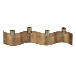 Atlas Curve Candleholder Trio - Elegant Polished Nickel Design for Modern Tabletop and Mantel Décor Curve Multi Candleholder AC11220-01