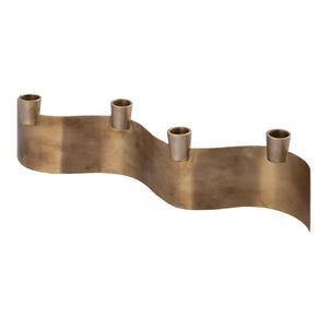 Atlas Curve Candleholder Trio - Elegant Polished Nickel Design for Modern Tabletop and Mantel Décor Curve Multi Candleholder AC11220-01