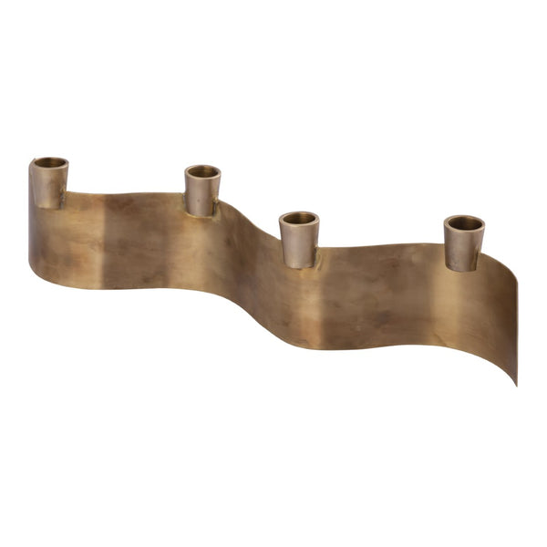 Atlas Curve Candleholder Trio - Elegant Polished Nickel Design for Modern Tabletop and Mantel Décor Curve Multi Candleholder AC11220-01