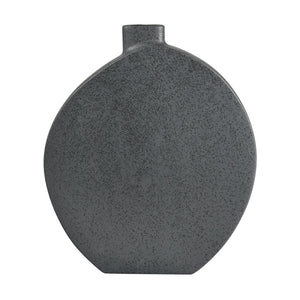 Atlas Damen Vase - Modern Sculptural Black Earthenware for Minimalist Home Decor & Elegant Styling AC11225-01