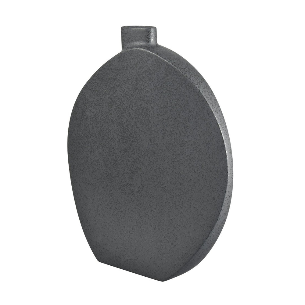 Atlas Damen Vase - Modern Sculptural Black Earthenware for Minimalist Home Decor & Elegant Styling AC11225-01