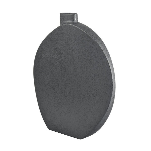 Atlas Damen Vase - Modern Sculptural Black Earthenware for Minimalist Home Decor & Elegant Styling AC11225-01