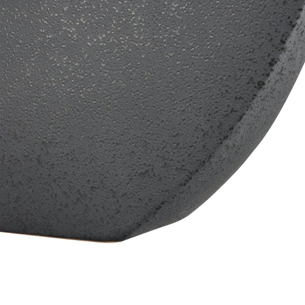 Atlas Damen Vase - Modern Sculptural Black Earthenware for Minimalist Home Decor & Elegant Styling AC11225-01