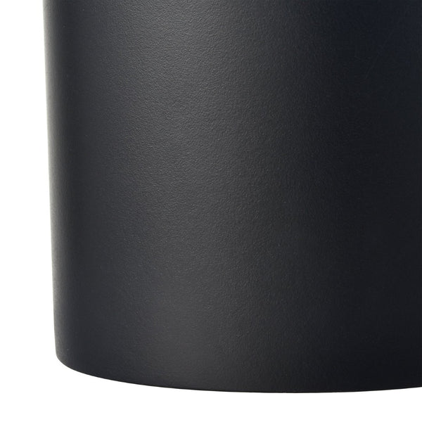 Atlas Dana Box - Elegant Set of 2 Round Black Lidded Storage Boxes with Hand-Carved Detailing AC11226-01S