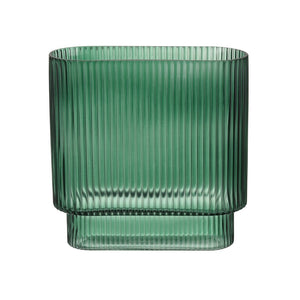 Atlas Dare Vase - Elevate Your Space with Art Deco Emerald Glass Accent for Floral Arrangements & Décor Medium AC11231-01