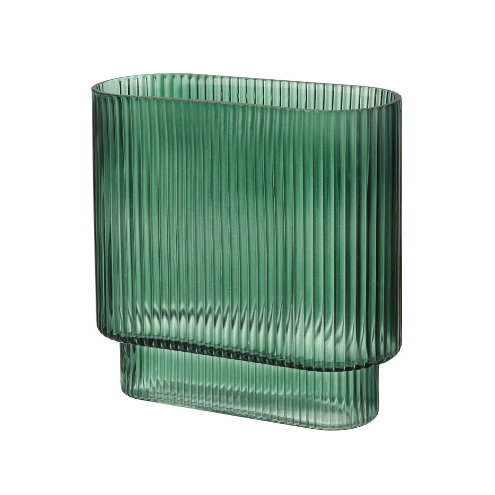 Atlas Dare Vase - Elevate Your Space with Art Deco Emerald Glass Accent for Floral Arrangements & Décor Medium AC11231-01