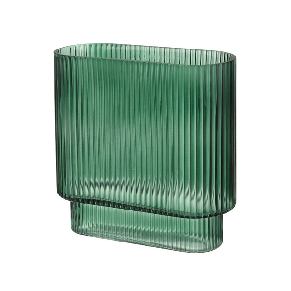 Atlas Dare Vase - Elevate Your Space with Art Deco Emerald Glass Accent for Floral Arrangements & Décor Medium AC11231-01