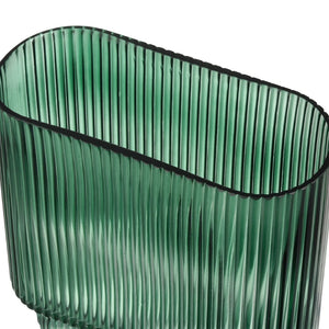 Atlas Dare Vase - Elevate Your Space with Art Deco Emerald Glass Accent for Floral Arrangements & Décor Medium AC11231-01