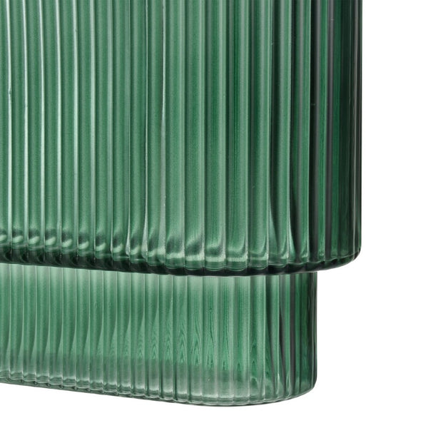Atlas Dare Vase - Elevate Your Space with Art Deco Emerald Glass Accent for Floral Arrangements & Décor Medium AC11231-01