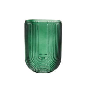 Atlas Dare Vase - Elevate Your Space with Art Deco Emerald Glass Accent for Floral Arrangements & Décor Small AC11232-01