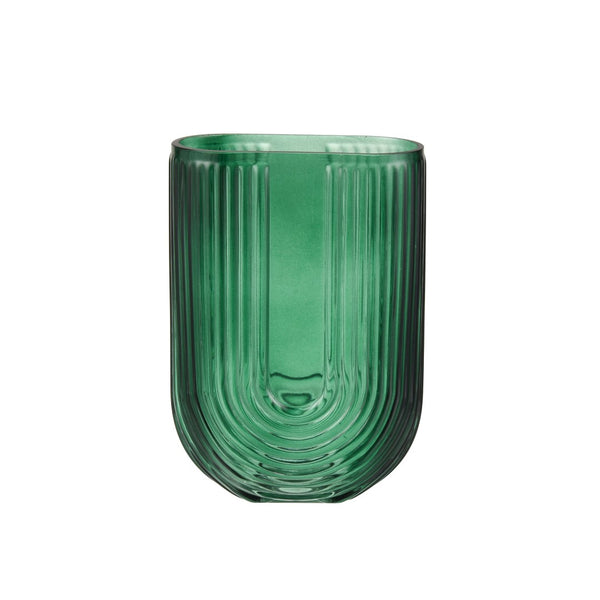 Atlas Dare Vase - Elevate Your Space with Art Deco Emerald Glass Accent for Floral Arrangements & Décor Small AC11232-01