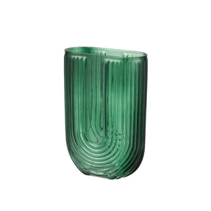Atlas Dare Vase - Elevate Your Space with Art Deco Emerald Glass Accent for Floral Arrangements & Décor Small AC11232-01