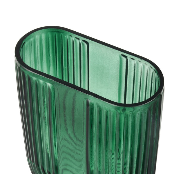 Atlas Dare Vase - Elevate Your Space with Art Deco Emerald Glass Accent for Floral Arrangements & Décor Small AC11232-01