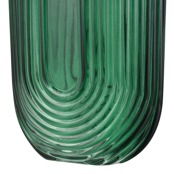 Atlas Dare Vase - Elevate Your Space with Art Deco Emerald Glass Accent for Floral Arrangements & Décor Small AC11232-01