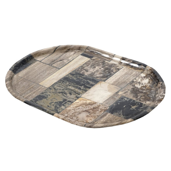 Atlas Deckham Tray - Unique Tiled Petrified Wood Accent for Stylish Home Décor & Organizing Essentials AC11233-01
