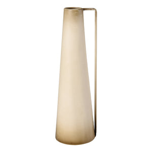 Atlas Delia Bottle III - Sculptural Metal Vase in Warm Burnt Ivory for Elegant Home Décor Accents AC11236-01