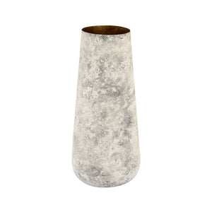 Atlas Delmont Vase - Sculptural Whitewash Iron Accent for Rustic Elegance in Home Decor and Styling AC11241-01