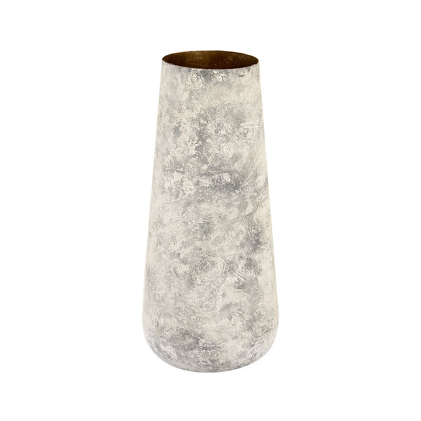 Atlas Delmont Vase - Sculptural Whitewash Iron Accent for Rustic Elegance in Home Decor and Styling AC11241-01
