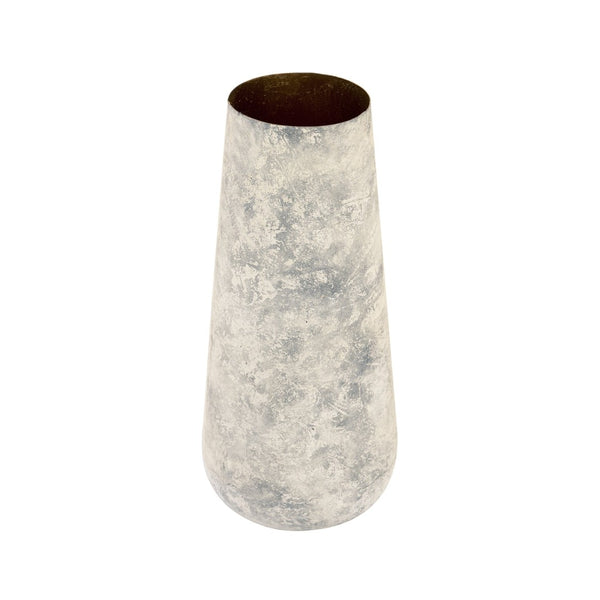 Atlas Delmont Vase - Sculptural Whitewash Iron Accent for Rustic Elegance in Home Decor and Styling AC11241-01