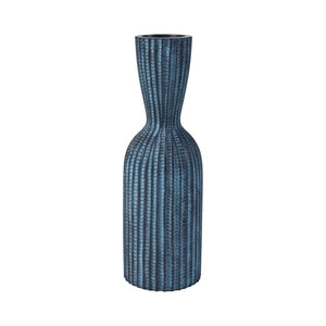 Atlas Delphi Vase - Sculptural Accent Piece with Cerulean Blue Finish for Modern Home Decor Statement Large AC11243-01