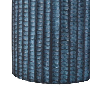 Atlas Delphi Vase - Sculptural Accent Piece with Cerulean Blue Finish for Modern Home Decor Statement Large AC11243-01