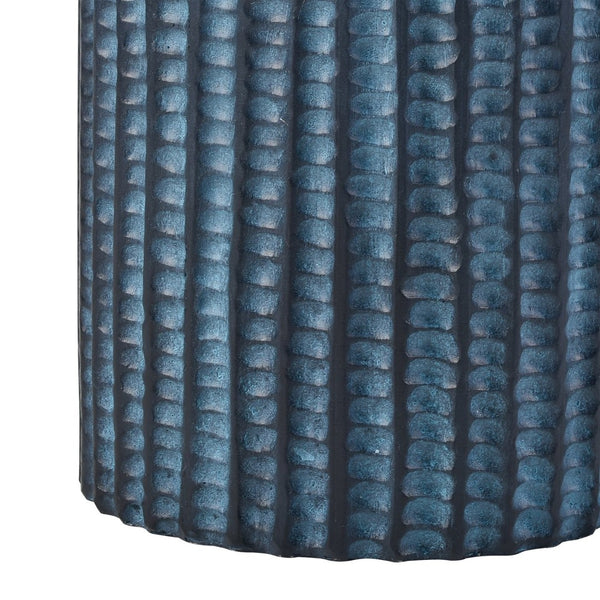 Atlas Delphi Vase - Sculptural Accent Piece with Cerulean Blue Finish for Modern Home Decor Statement Large AC11243-01